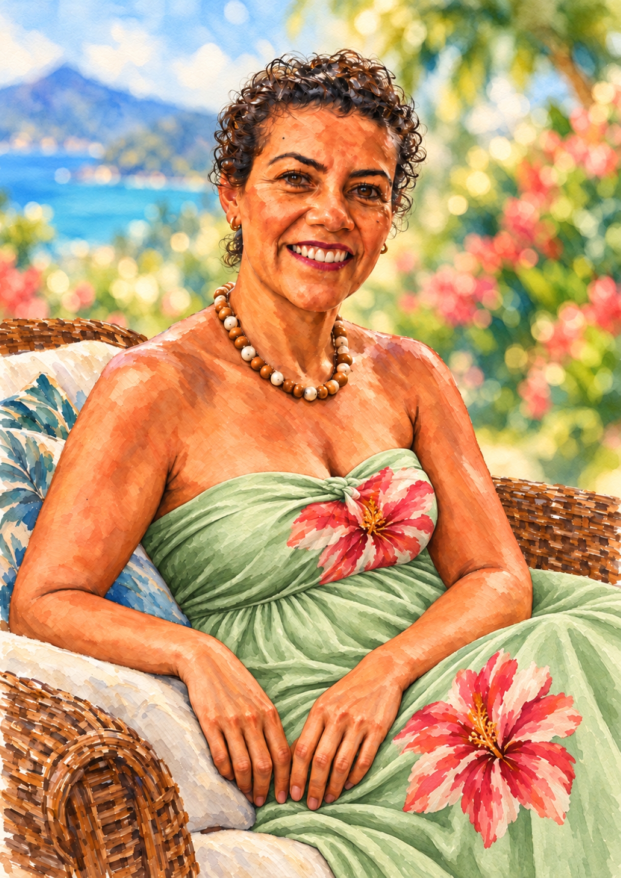 Liza, studio painting